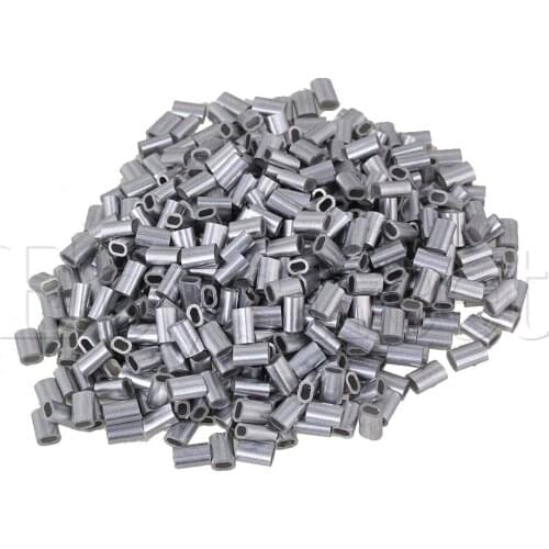 Sliver Color Oval Shape Aluminum Clip Wireropes Swage Clip M1.5 Set of 500