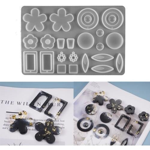 Earrings Pendants Silicone Molds Epoxy Resin Mold Flower Pendant Casting Mould for DIY Craft Jewelry Findings Making Accessories