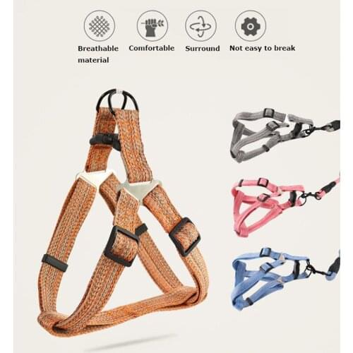 Dog Harness Breathable Adjustable Reflective Dog Chest Strap Vest For Small Medium Dogs Outdoor Training Protective Dog Harness