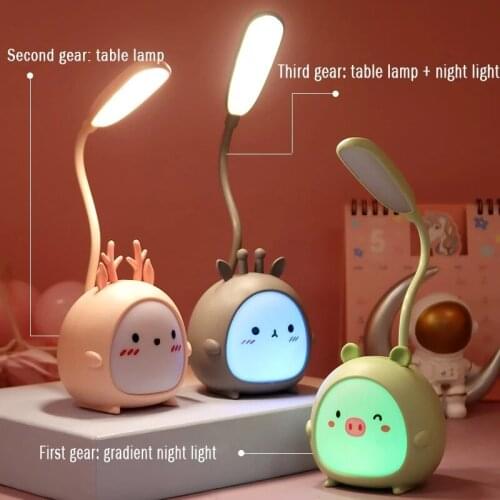 Night Light for Kids Desk LampEye Protection Reading Lamps Escritorio Lampara Chargeable Bedroom Luminaria LED Table Lamp