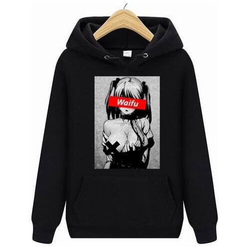 Hoodies Sweatshirts Waifu Material hoodies Otaku Lewd Hentai Cute Girl Anime Ahegao T hoodies for Men StreetWear