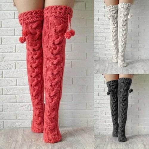 Winter Warmer Women Thicken Thermal Wool Cashmere Long Boot Socks Seamless Boots Floor Socks Leg Warmers 2021 гетры для бедер