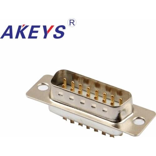 10PCS VGA Interface DB15 Pin Double Row White Core Male VGA Adapter Interface Iron Shell