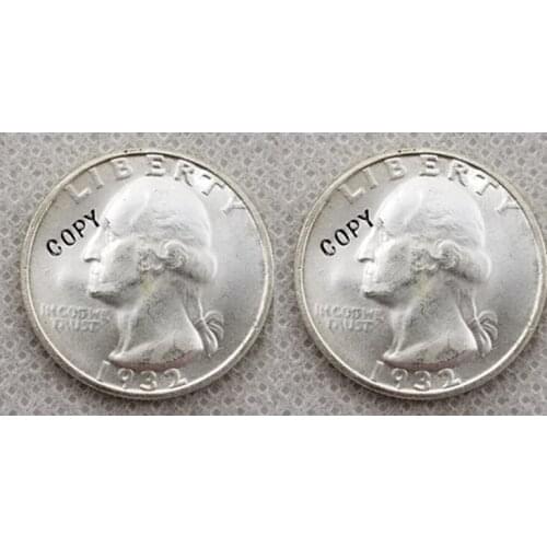 1932 Washington Quarter UNC Two Face Copy Coin commemorative coins