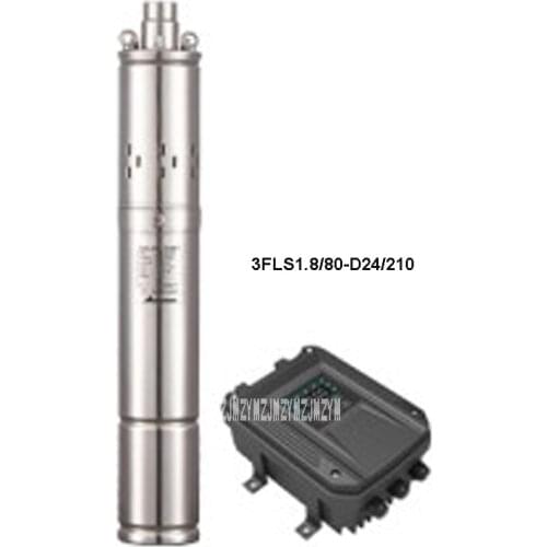 24V Brushless DC Solar Water Pump Mini Stainless Steel Screw Pump For Irrigation 1.8m3/h 210W 80m 3FLS1.8/80-D24/210 Hot Selling