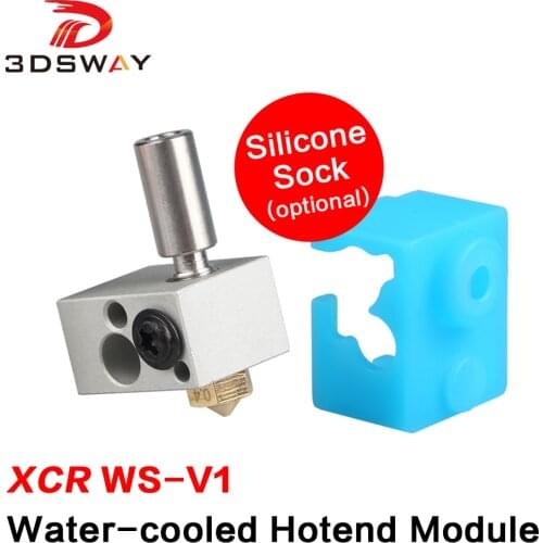 3DSWAY 3D Printer Parts XCR WS-V1 Water Cooled Hotend Module Low Temperature Type High Temp 0.4/1.75 with Silicone Socks 1pc