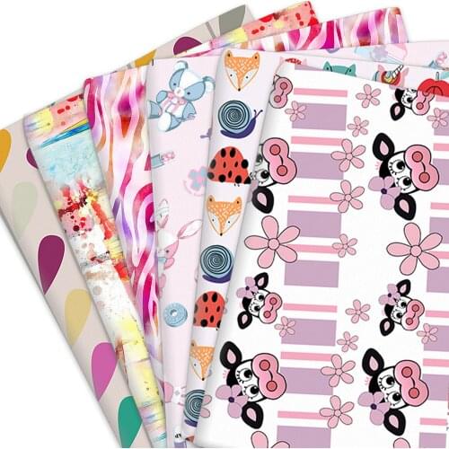 50*145cm Cartoon Animal Flower Polyester Or 100% Cotton Fabric Tissue Sewing Quilting Fabrics Needlework Material DIY Handmade
