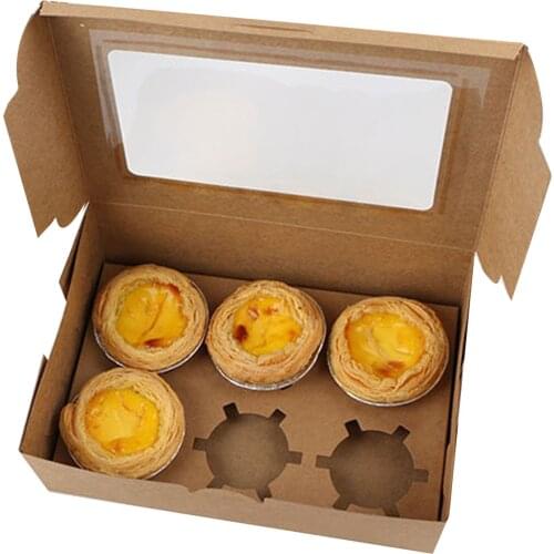 9PCS Cupcake Box for 2/4/6 Cupcakes Multipurpose Cupcake Carriers Gift Box for Baked Goods Practical Cupcake Containers can CSV
