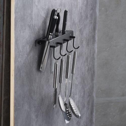 Armored Kitchen Rack Stainless Steel Wall-mounted Kitchen Knife Holder Kitchen Wall Hanging Rack Kitchen Knife Hooks Rack