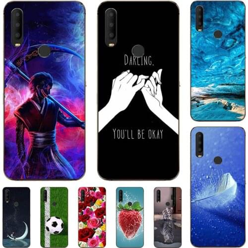 For Alcatel 3X 2019 5048U 5048Y 6.52" Case Cartoon Pattern Soft TPU Cover Coque Animal Flower Shell