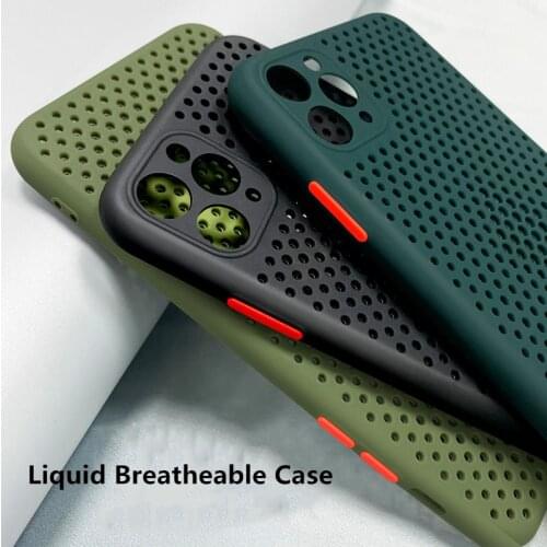 Hollow Out Grid Case For iPhone 12 12Mini 11 Pro MAX XSMAX XR X XS SE2020 7 8 6 6S Plus Soft Heat Dissipation Breathable Cover