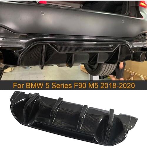 Carbon Fiber Car Rear Bumper Diffuser Lip Spoiler for BMW 5 Series F90 M5 2018-2020 Rear Diffuser Lip