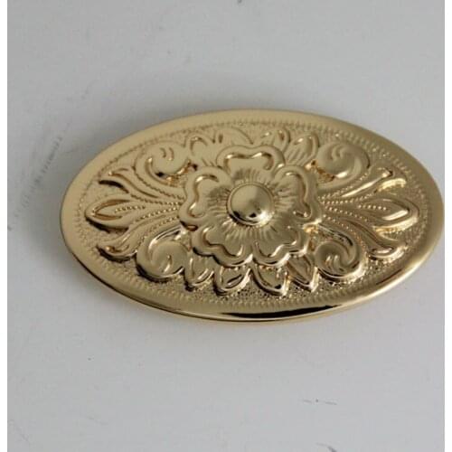 KBO02) Wholesale 50pc 1-3/4" (4.3cm) Western Diablo Oval Concho Saddlery Concho Leathercraft Gold