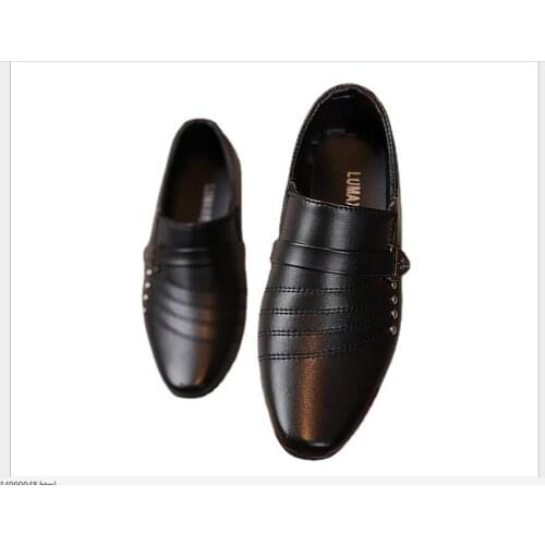 New Spring Autumn Children Leather Shoes for Boys White Casual Shoes Kids Soft Bottom Casual Outdoor wedding shoes Large size