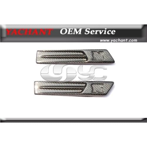 Carbon Fiber Fender Emblem Cover Trim Logo Holder Replacement Fit For 2008-2013 Nissan Skyline R35 GTR