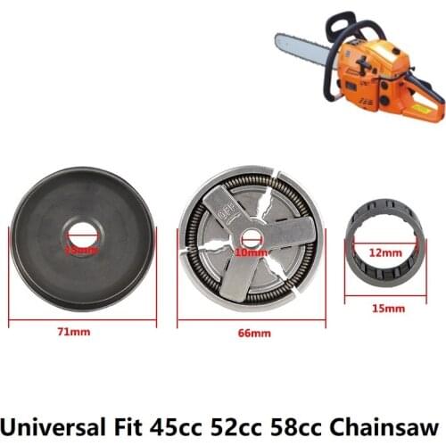 Clutch Drum Clutch Cover & Needle Bearing Kit Fit Zenoah Type Chainsaw 4500 5200 5800 45cc 52cc 58cc TOPSUN STIGA Anova ALPINA