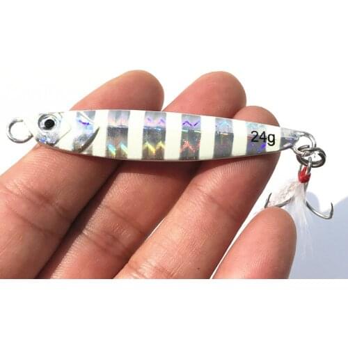 Hot Sale Pieces24g 65mmMetal Lure Fishing Spoon Freshwater Fishing Hard LureSliceJigBait Spoon Fishing Tackle Metal Jigging