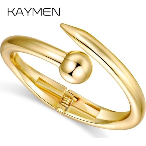Original Design Nail Bangle Cuff Bracelet for Women Girls Love Friendship Cuff Bangle Wedding Party Jewelry Nail 3313