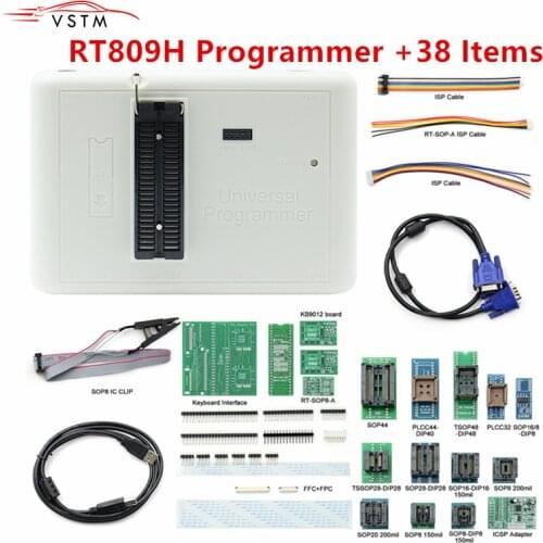 Original RT809H EMMC-Nand FLASH Extremely fast Universal Programmer +38 Items+Edid Cable WITH CABELS Free Shipping