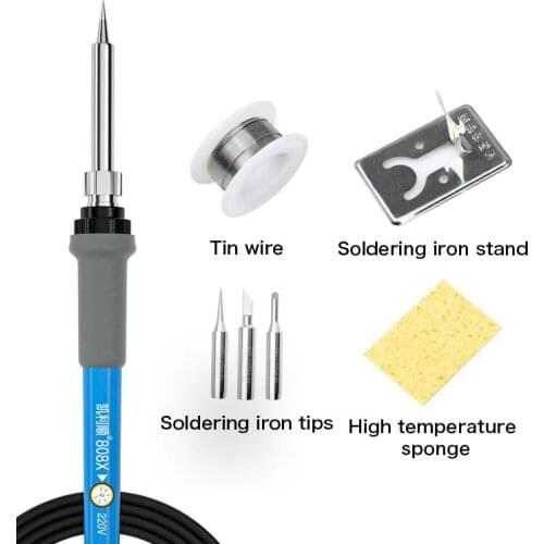 Kellyshun 808X 60W Adjustable Temperature Soldering Iron Internal Heating Type Household Electronic Welding Repair Tool