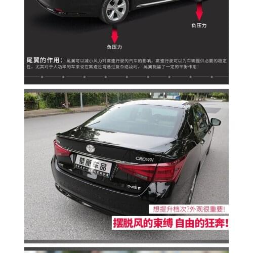 Fit for TOYOTA new crown 2015-2016 ABS rear spoiler rear wing DIFFERENT color spoiler