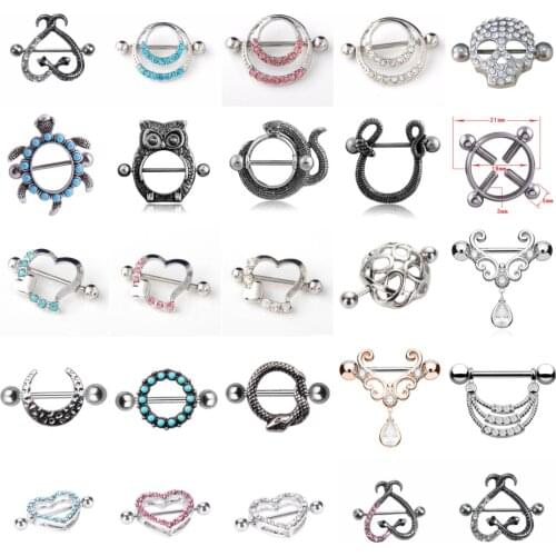 1 Pc Vintage Nipple Piercing Bar Rings 316L Surgical Steel Bohemia Style Nipple Barbell Piercing Nombril Bar Body Jewelry