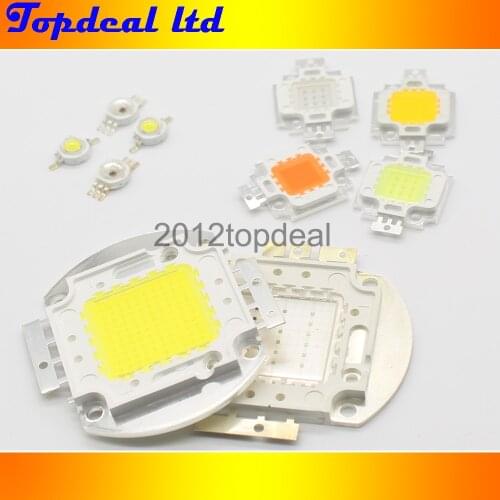 High Power LED Chip 1W 3W 5W 10W 20W 30W 50W 100W Watt COB SMD LED Bead Cool Natural Warm White RGB Red Green Yellow 10000K