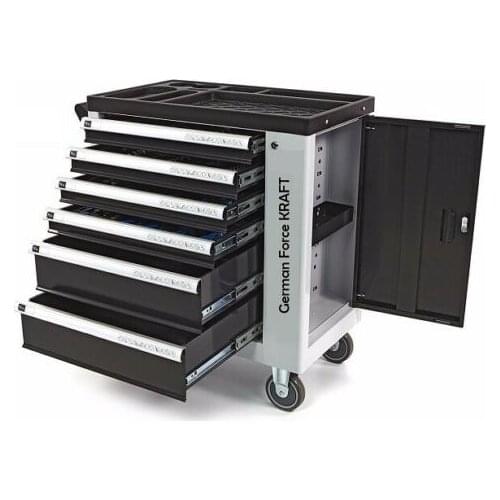 Tool cart professional workshop mobile with wheels and door 345 pieces