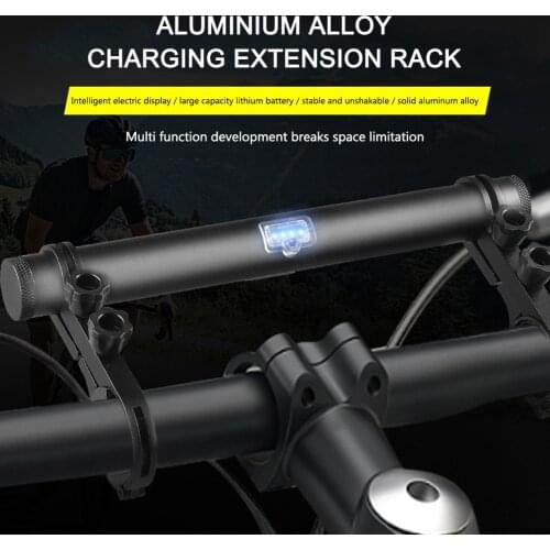 Bike Handlebar Extender USB Charging Power Bank Bicycle Lamp Flashlight Bracket Clamp Extension Support Holder Rack Accessories
