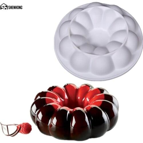 SHENHONG Amazing Pumpkin Cake Mold Baking Dessert Diamond Pastry Mousse Silicone Mould Art Chocolate Pan Silikonowe Moule Sponge
