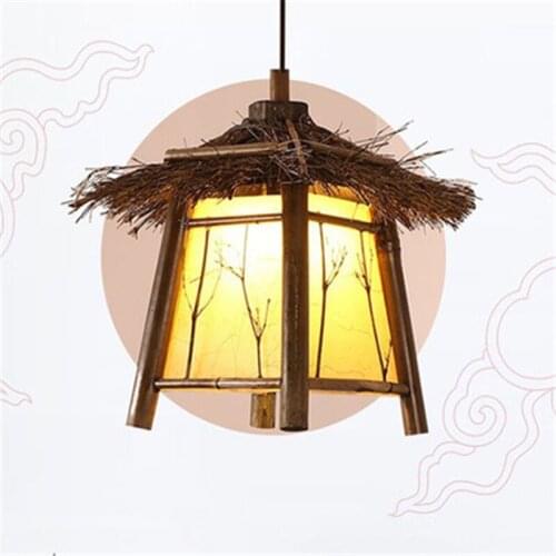 Southeast Asia Bamboo House Light Chinese Style Bamboo House Antique Lamp Corridor Garden Lamp Free Shipping