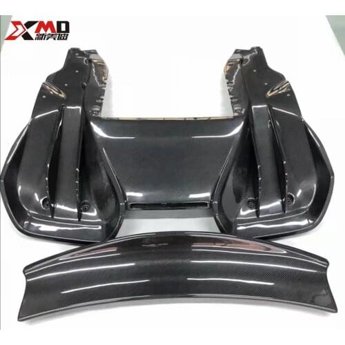Real Carbon Fiber Car Rear Bumper Lip Splitter Diffuser Cover For Mclaren MP4-12C 625C 650S Revozport Hood Wing