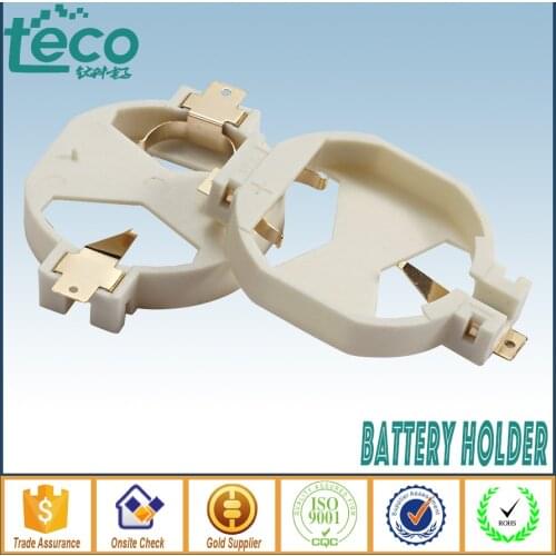 10PCS CR2032 2032 Battery Holder Button Cell Socket Case Plastic Box White TBH-CR2032-24