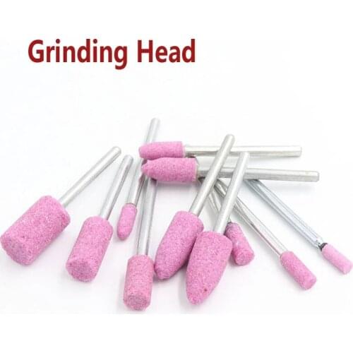 10pcs Polishing Grinding Stone Points Wheel Head Abrasive Mounted Stone Cylindrical For Dremel Rotary Power Nail Drill Bit Tools