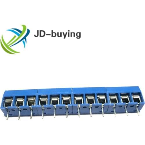 100PCS/LOT KF301-12P KF301-5.0-12 KF301 Screw 12Pin 5.0mm Straight Pin PCB Screw Terminal Block Connector