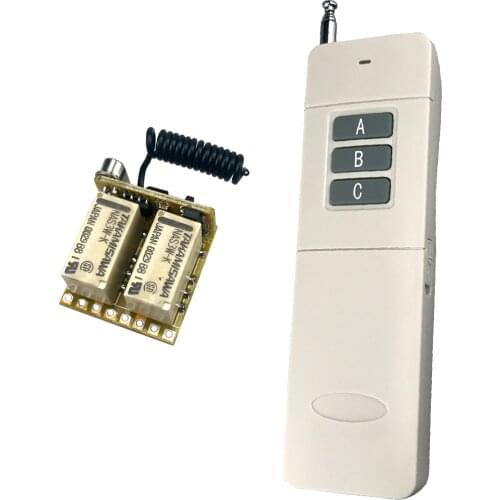 2CH Relay Wireless Remote Control Switch 433mhz RF Mini Small 3.7v 5v 6v 9v 12v Momentary Controller Module trigger reset button