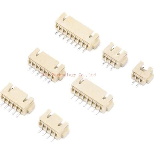 20PCS/Lot 2.54 mm Pitch SMD Connector 2P 3P 4P 5P 6P 7P 8P Horizontal SMD Socket XH2.54 2.54mm Spacing Patch Plug Connectors