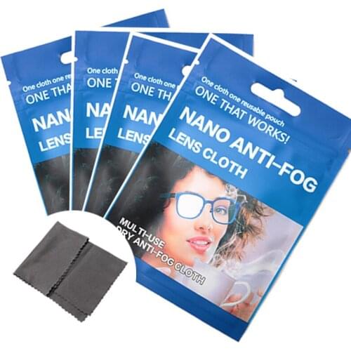 4pc Anti-fog Suede Glasses Cloth Reusable Microfiber Anti-fog Glasses Cloth Glasses Lens Anti-fog Mobile Phone Cleaning Wipes