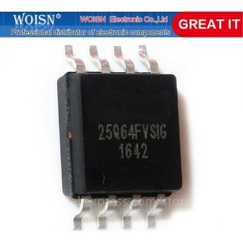 5PCS W25Q64FVSSIG W25Q64FVSIG 25Q64FVSSIG 25Q64FVSIG 25Q64 SOP8 SOP SMD New original In Stock