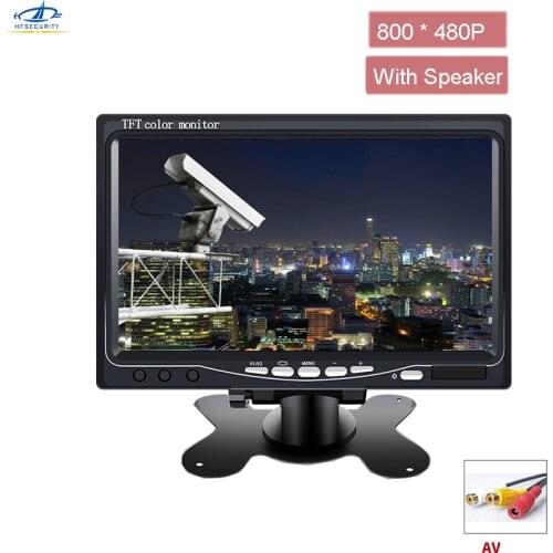 7 Inch 800* 480P LCD Monitor AV Screen with Speaker CCTV Monitors PAL NTSC Monitor Reversing Display Laptop TFT Color Screen