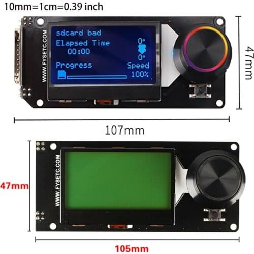 YYDS 3D Printer Accessories MINI12864 Lcd Display Support MarlinDIY With SD Card Holder