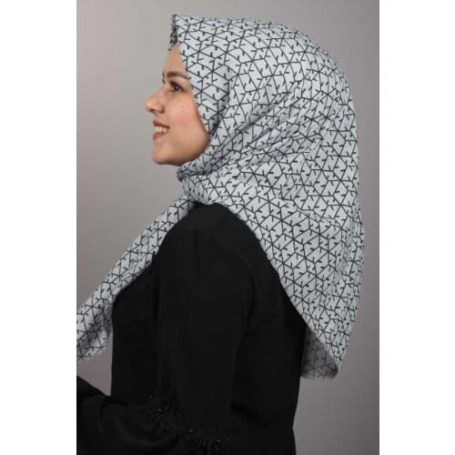 BAYSEM PATTERNED LINEN FLAMLI SCARF-DESEN-08-RENK-11