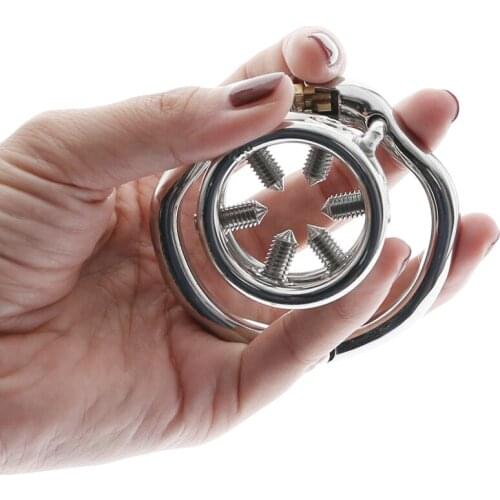 BDSM Male Stainless Steel Chastity Device Belt cock Prison Metal Cock Cage Extreme Cock Lock Restraint Ring Sex Toy for Men