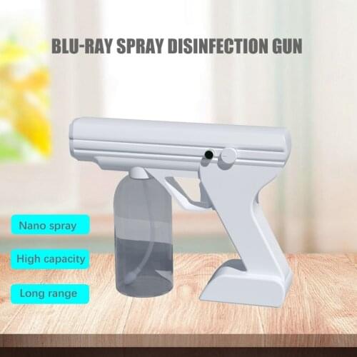 Household Blue Light Nano Atomization Disinfection Gun Portable Wireless Disinfection Sprayer USB Charge Handheld Steam Sprayer
