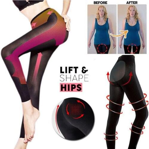 High Waist Breathable Sleeping Beauty Legs Shaper Sculpting Leggings Pants Socks Women Slimming Leg Hip Up Skinny Pants