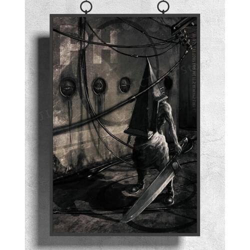 H119 Silent Hill Pyramid Head Game Wall Sticker Silk Poster Art Home Decoration