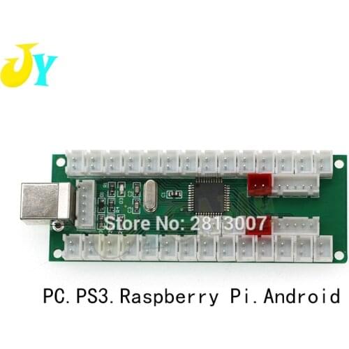 2 Players Arcade Zero Delay USB Encoder PC PS3 Raspberry Pi Android Joystick Board 5v LED Push Button Controller DIY