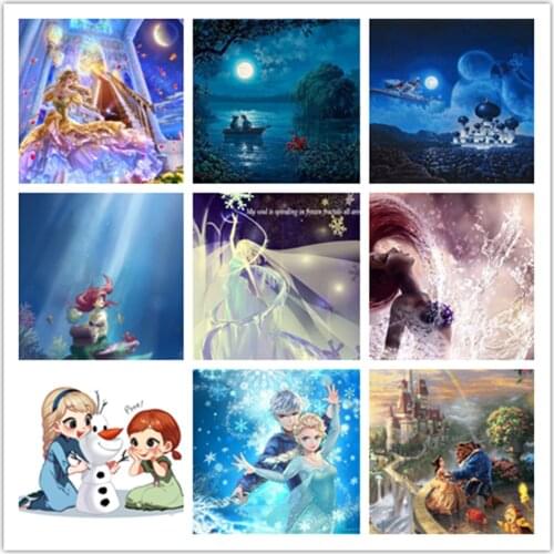 Disney Classic Cartoon Little Mermaid Hand-Painted Diamond Painting Cross Stitch Embroidery Mosaic Artist Home Decoration