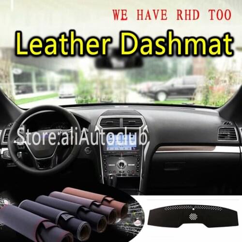 For Ford Explorer 2011 2012 2013 2014 2015 2016 2017 Leather Dashmat Dashboard Cover Dash Mat Carpet Custom Car Styling LHD+RHD
