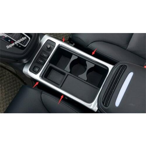 Lapetus Middle Water Cup Holder Panel Container Box Cover Trim Fit For Honda CRV CR-V 2015 2016 ABS Accessories Interior